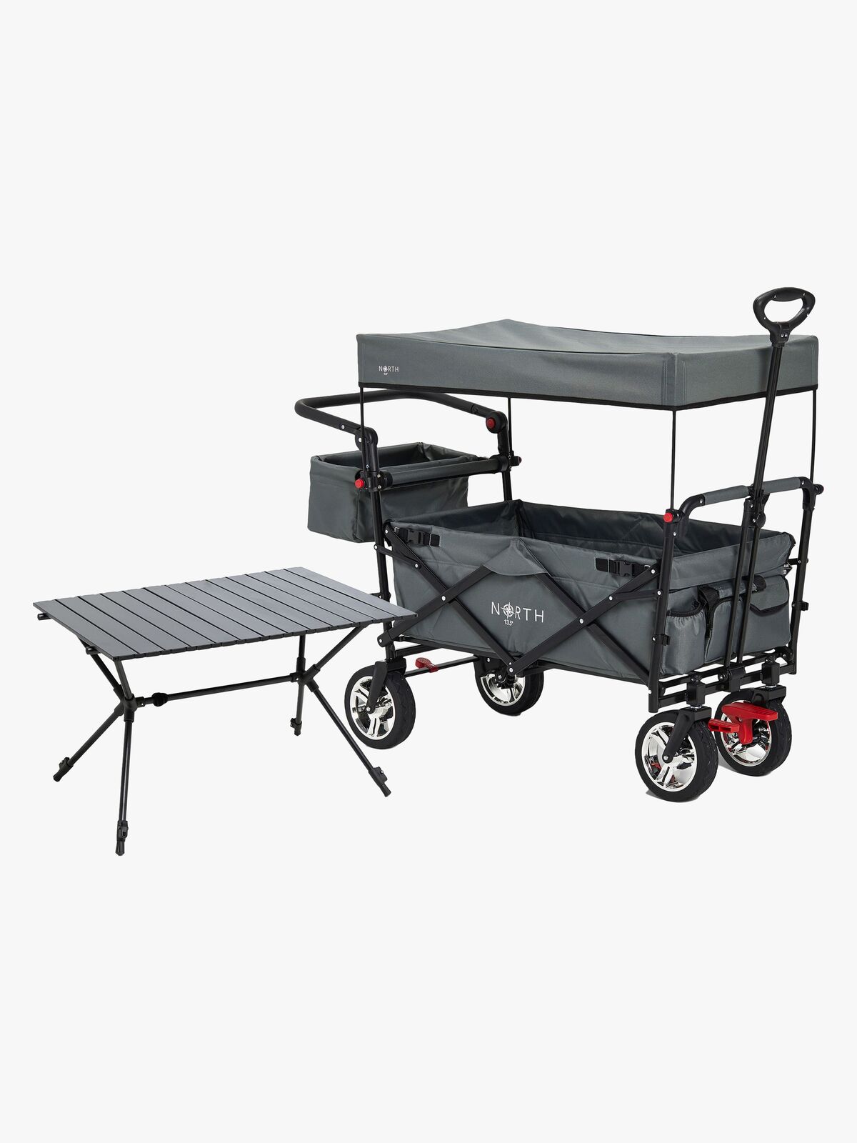 North 13.5 Porter Bollerwagen, Ivy Grey inkl. Campingtisch