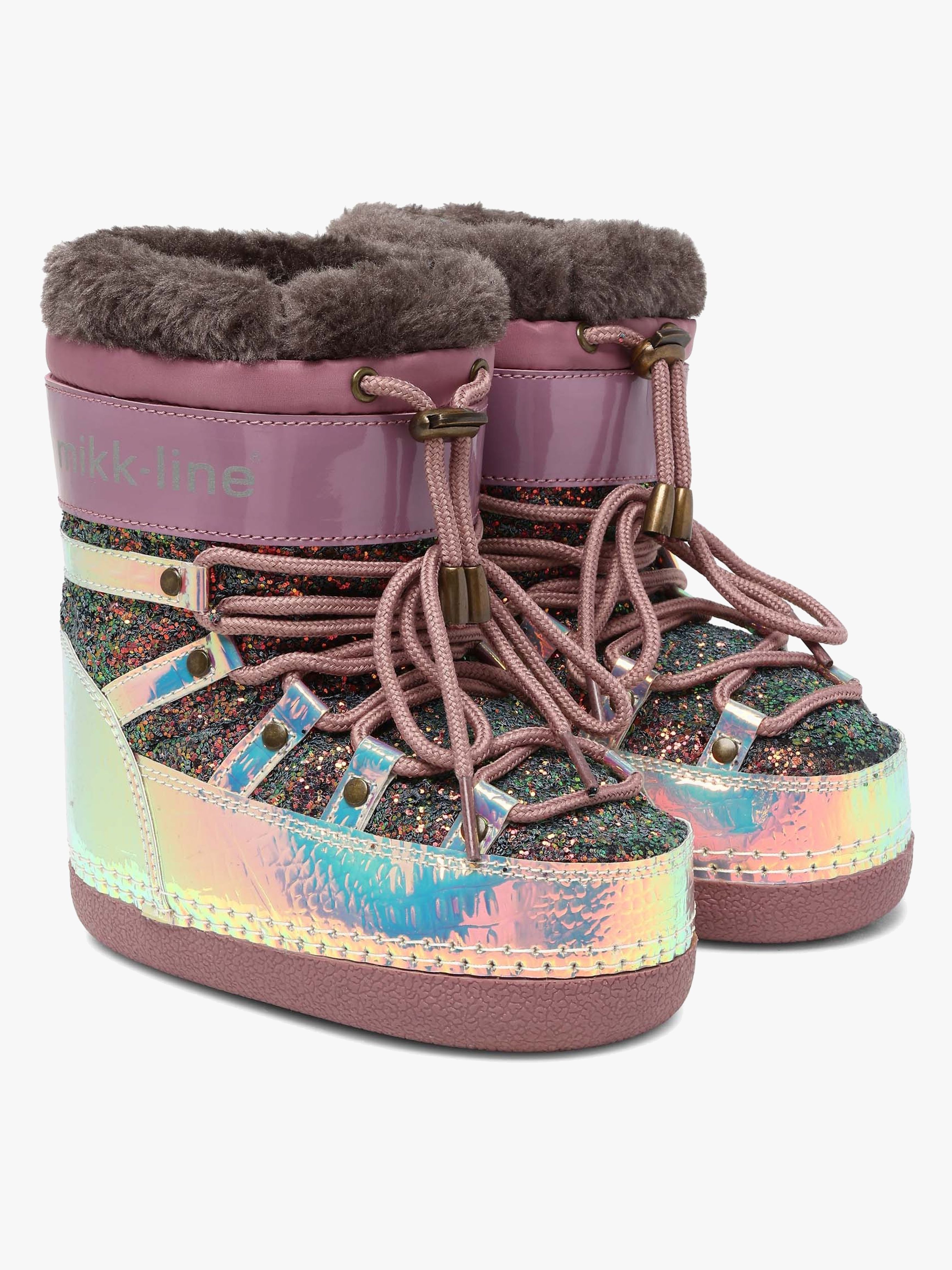 Glitter Winterstiefel, Rose Brown, 29-31