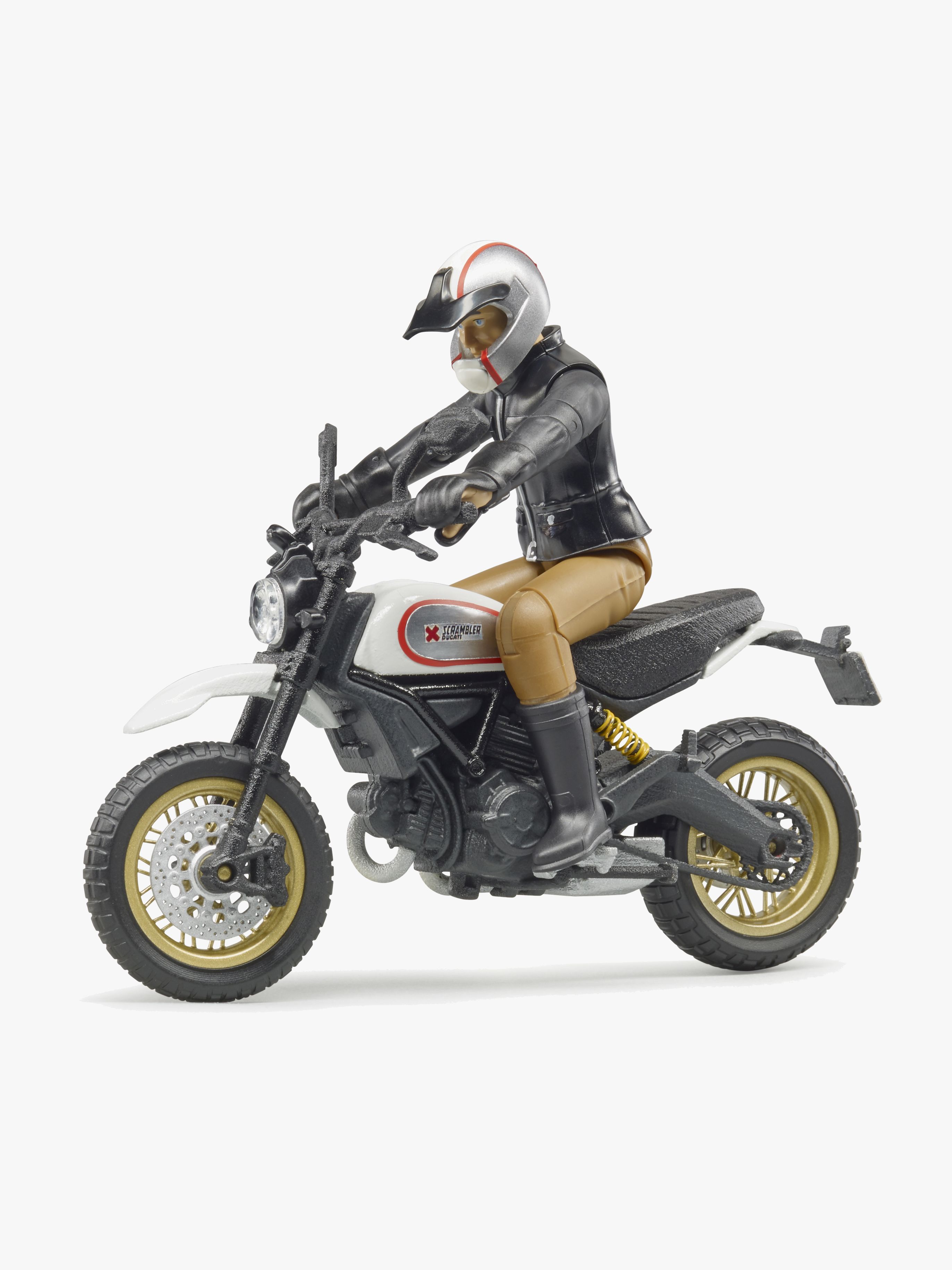 Bruder Ducati Scrambler Desert Sled Mit Fahrer