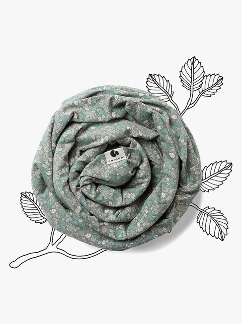Coracor Tragetuch Tiny Flower, Green 