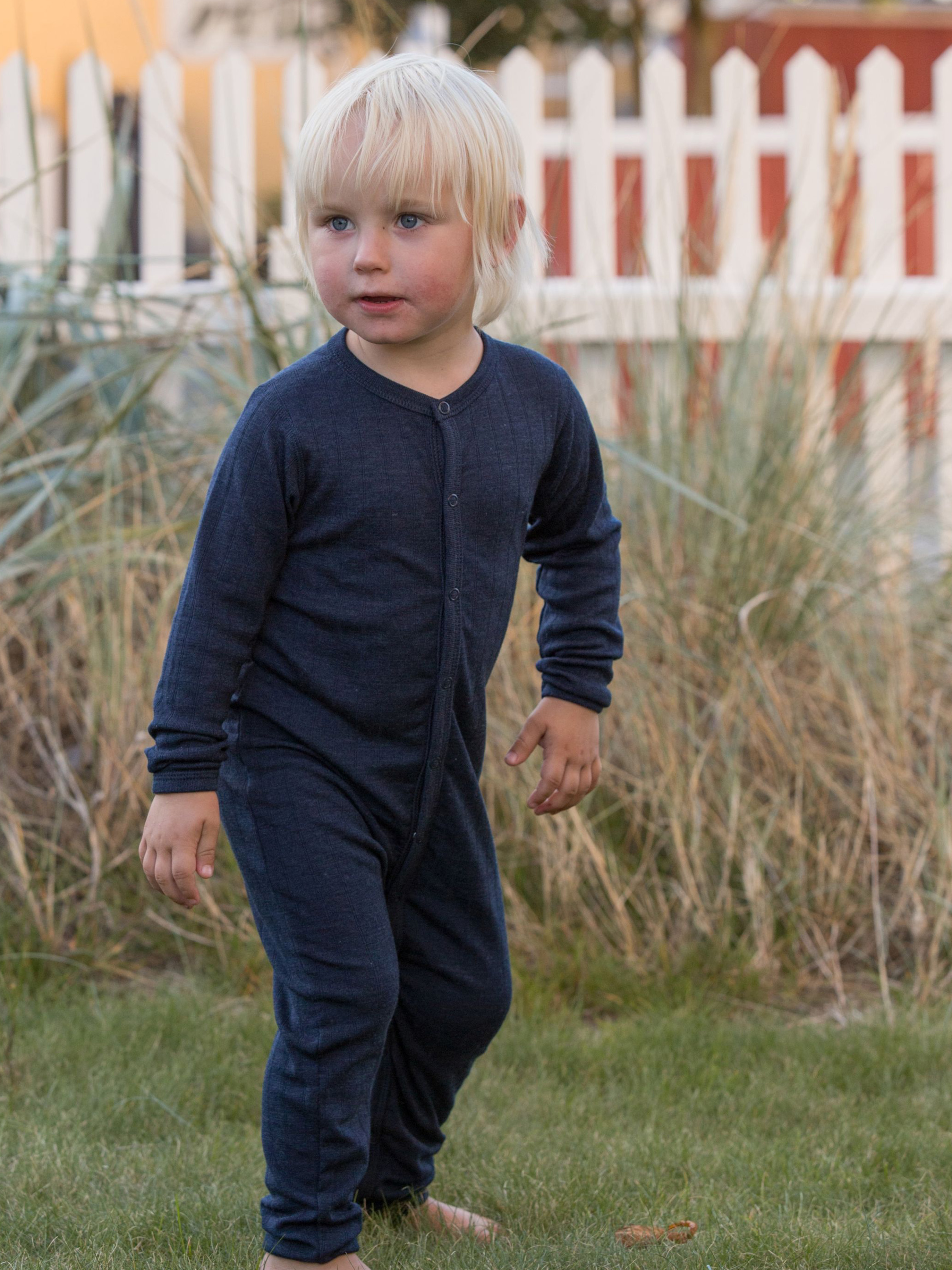 Joha Pyjama Merinowolle, Navy, 60