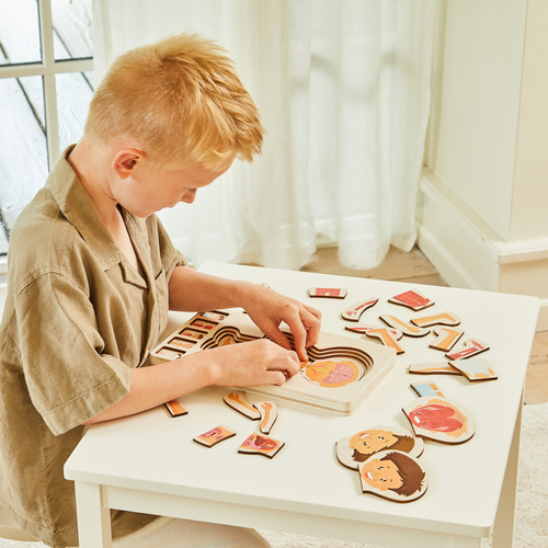 Barbo Toys Körperpuzzle, Blau