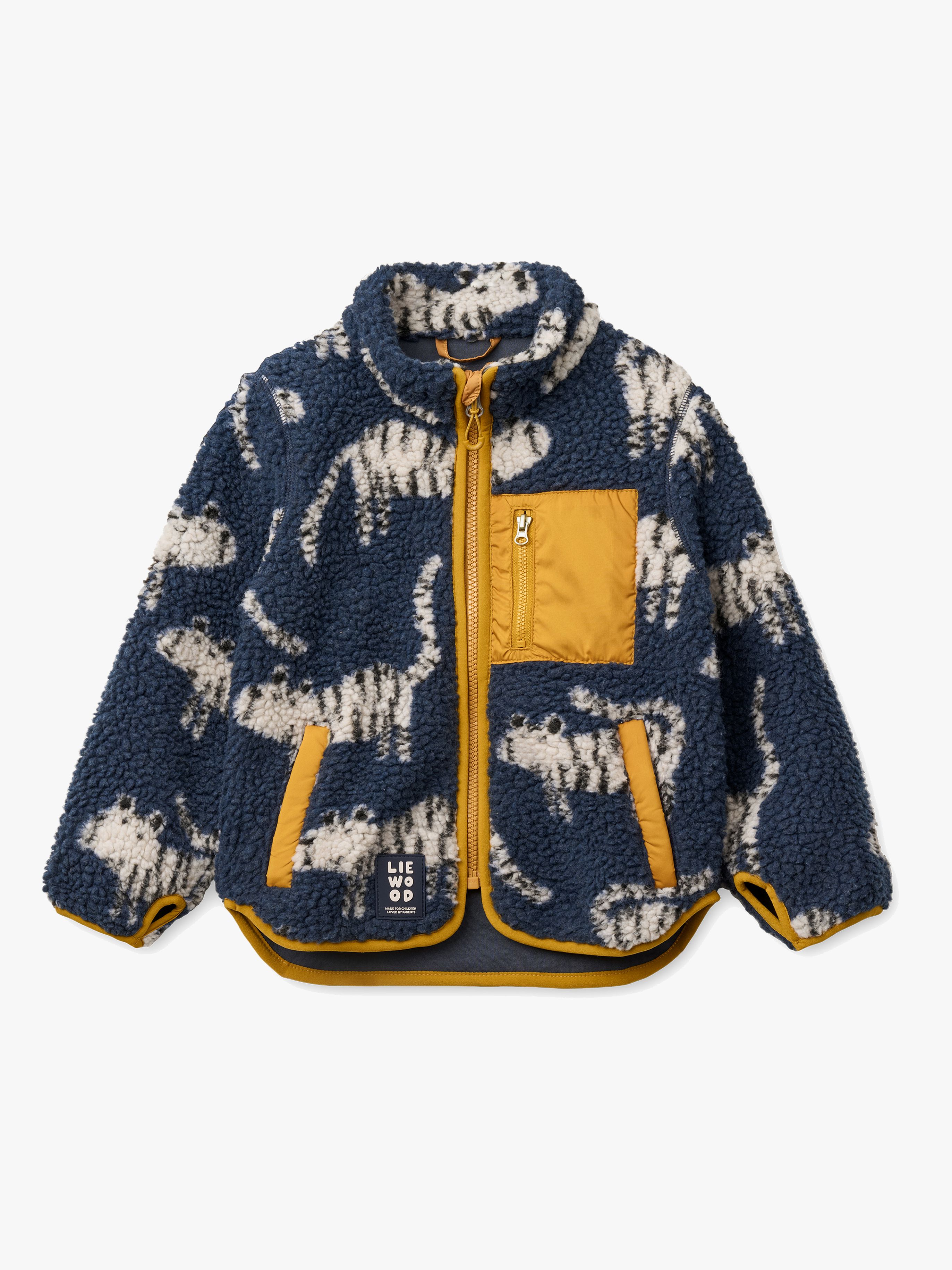 LIEWOOD Nolan Fleecejacke, Tiger/Classic Navy, 116