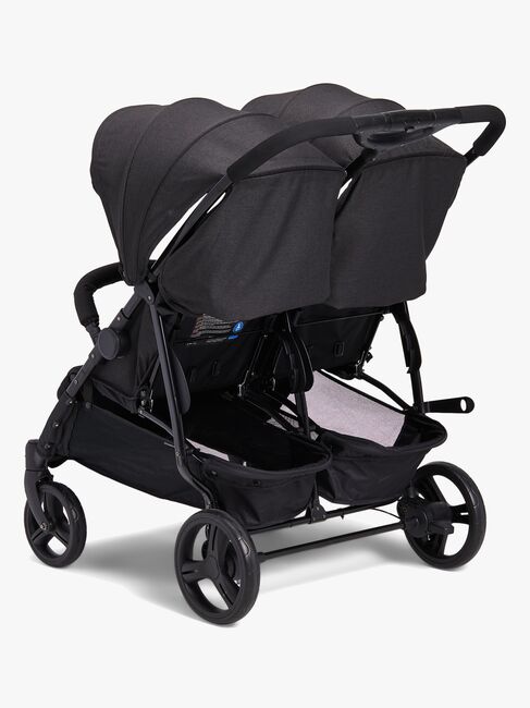 Beemoo Twin Shopper Zwillings- und Geschwisterwagen, Black Mélange