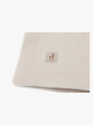 Jollein Kinderdecke Basic Knit 75x100 Cm – Caramel, Aus Baumwolle, Für Wiege/Kinderwagen