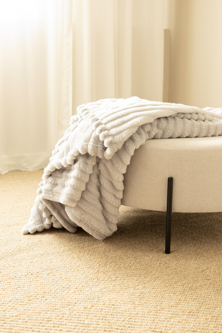 KMCarpets Stripe Decke 130x170, Silber