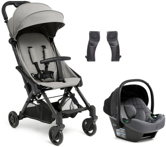 Beemoo Easy Fly 4 Buggy inkl. Route i-Size Babyschale, Stone Grey/Mineral Grey