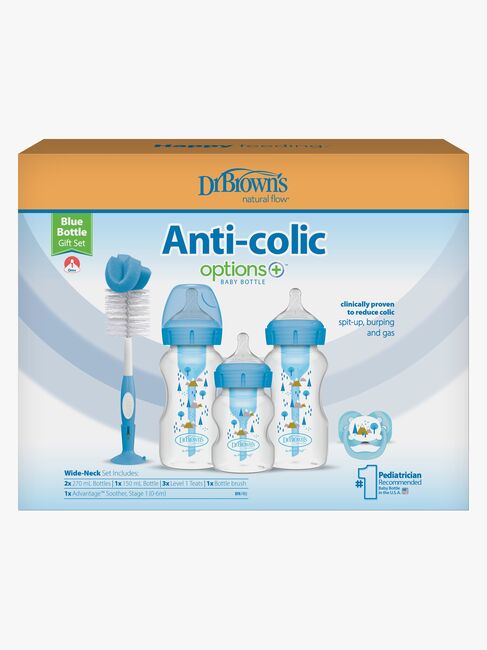 Dr. Brown's Wide Neck Options+ Geschenkset, Blau