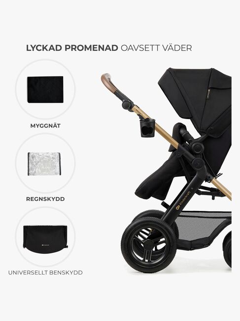 Kinderkraft MOOV 2 Air 3-in-1 Kombikinderwagen, Pure Black
