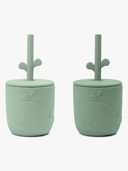 Done By Deer Wally Trinkhalmbecher 2er-Pack, Green