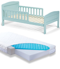 JLY Dream Kinderbett mit BabyMatex Carpathia Matratze 70x140, Grün