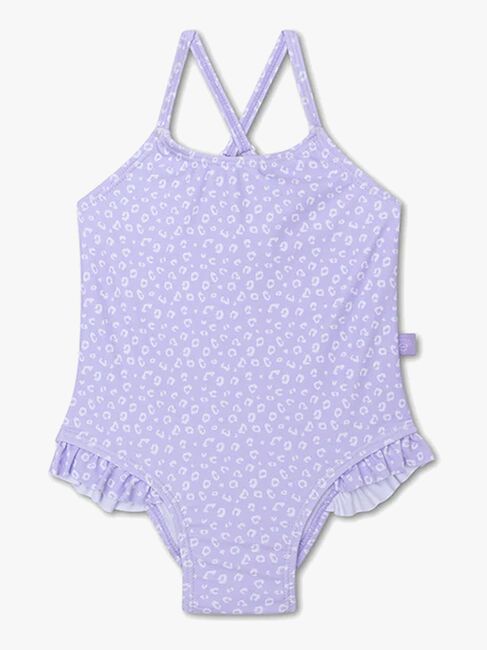 Swim Essentials Badeanzug, Lila Leopard