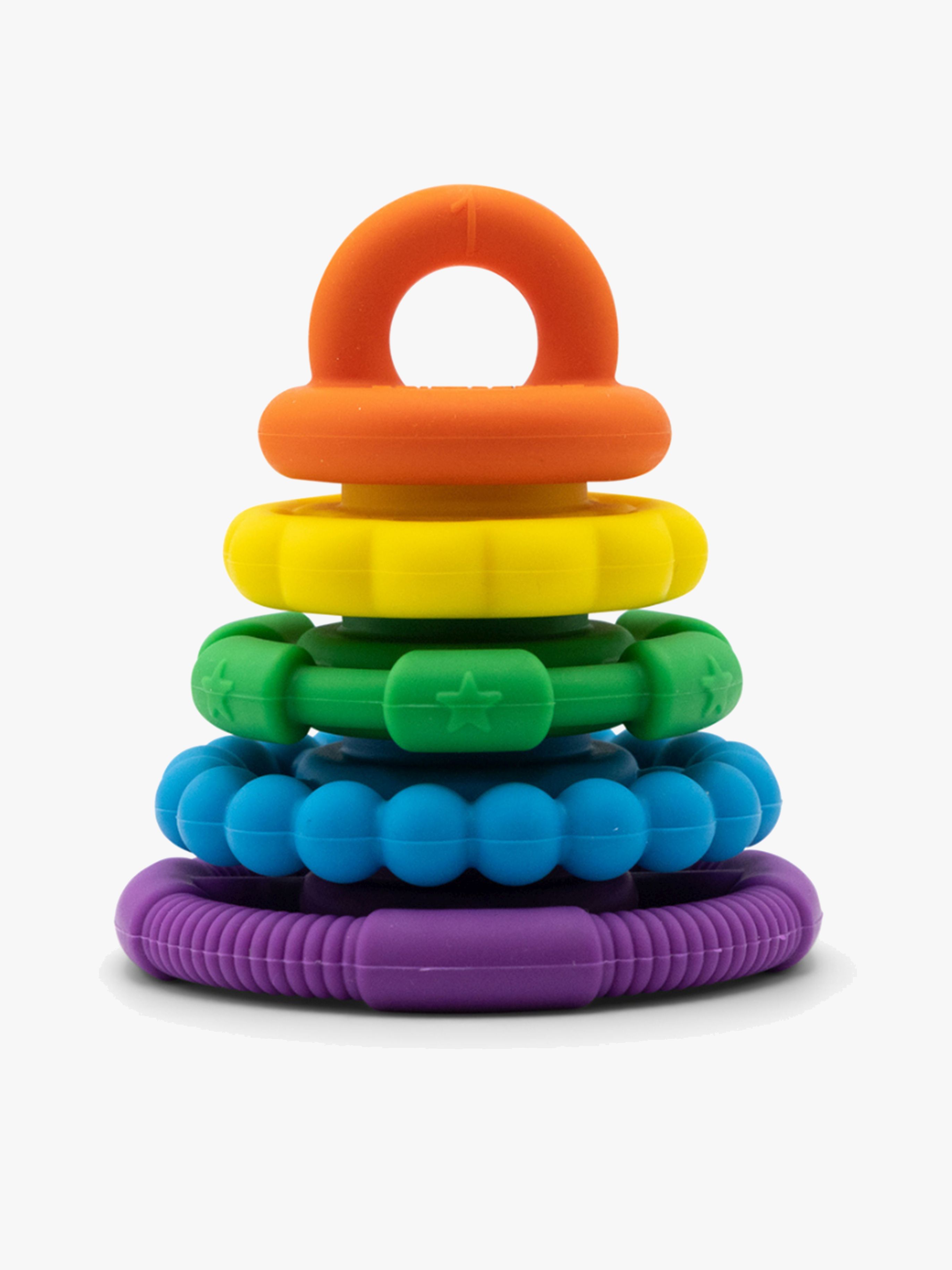 Stapelspielzeug & Beißring, Regenbogenfarben