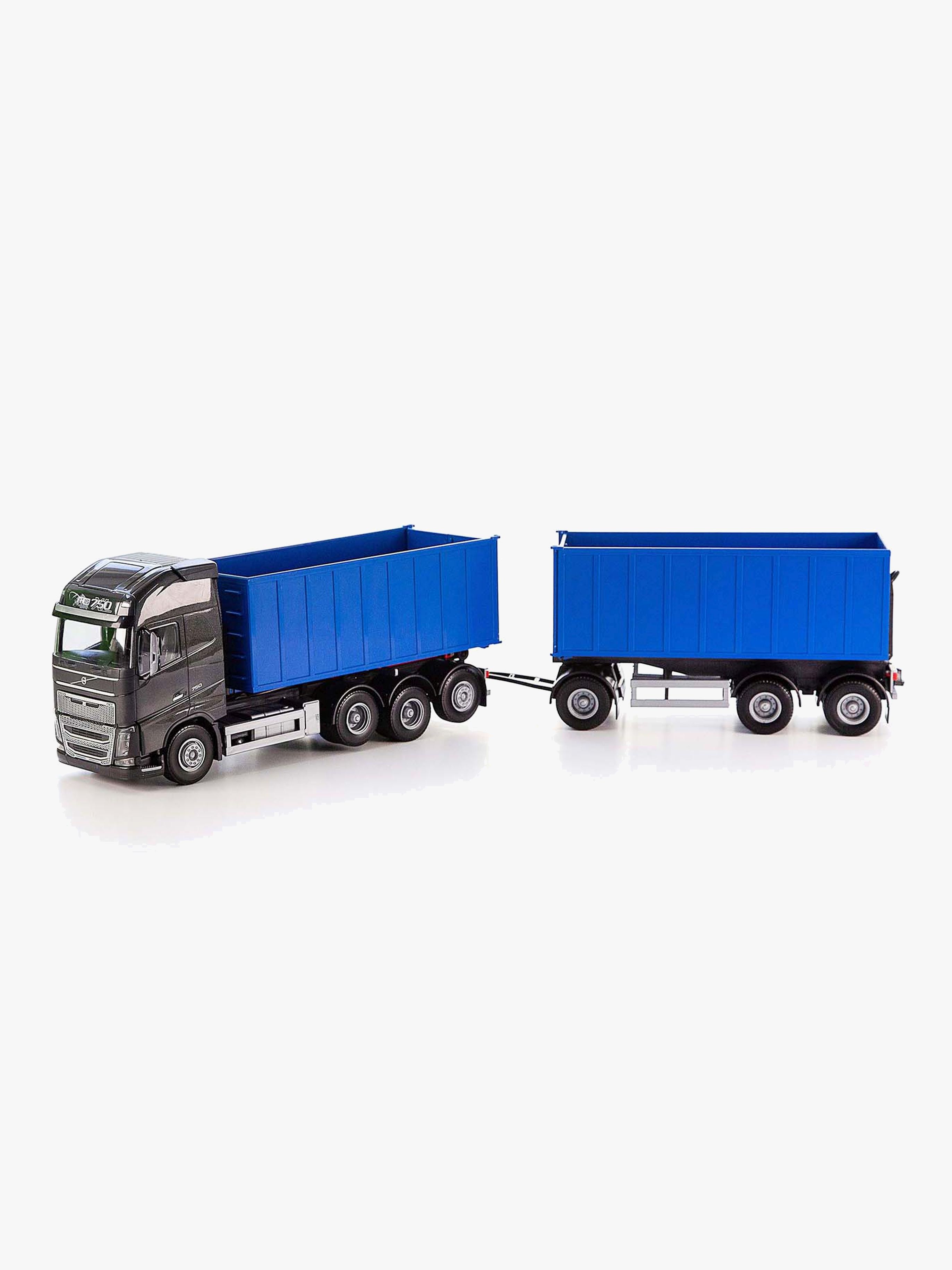 Emek Volvo Abrollkipper Mit Anhänger, Schwarz