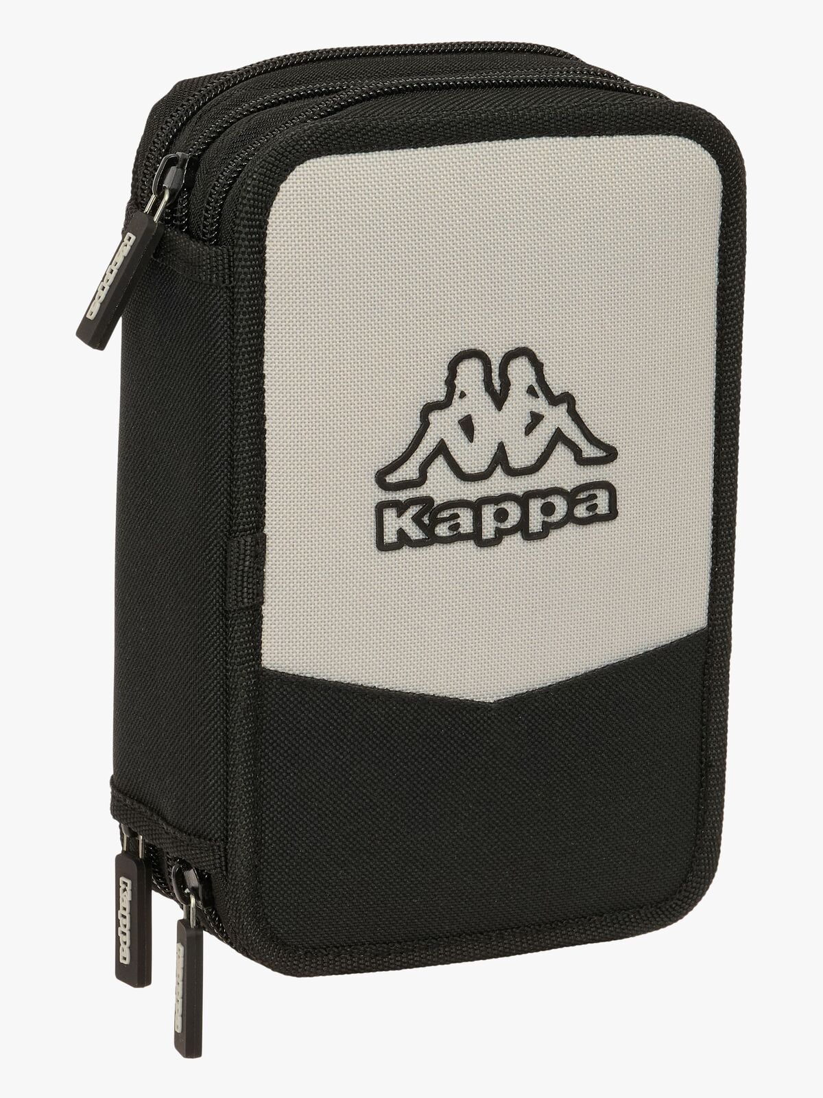 Kappa Gefülltes Dreifach-Federmäppchen 37 Teile, Grau