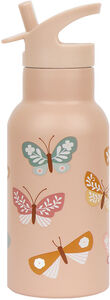 A Little Lovely Company Wasserflasche Schmetterling 350 ml, Rosa