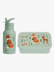A Little Lovely Company Brotdose & Flasche, Forest Friends