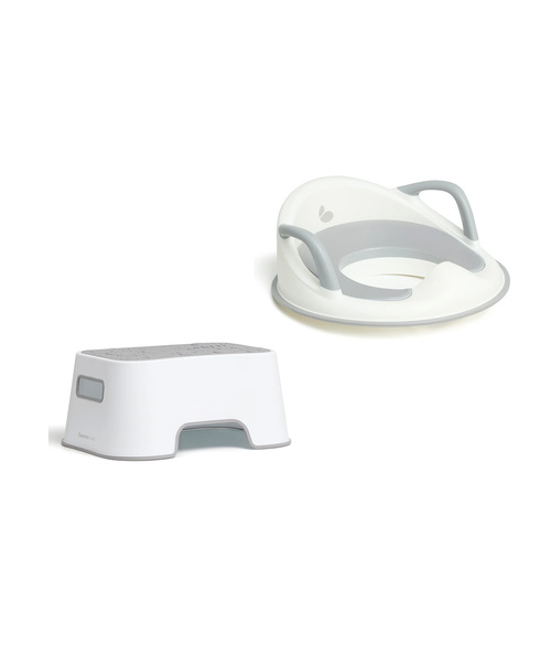 Beemoo CARE Assist Toilettensitz & Hocker, White/Grey