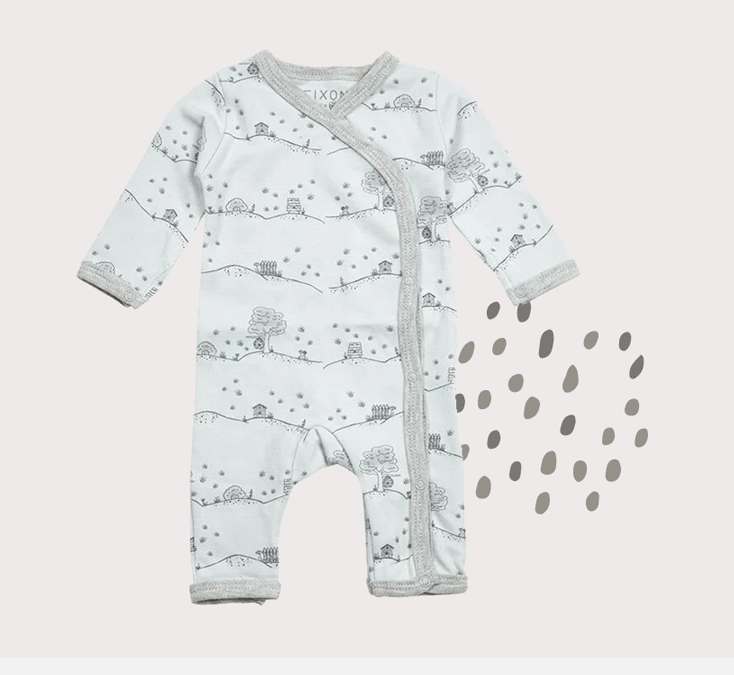 50-98 Schlafstrampler Jungenschlafanzug Schlafoverall grau Fixoni Baby Schlafanzug Gr