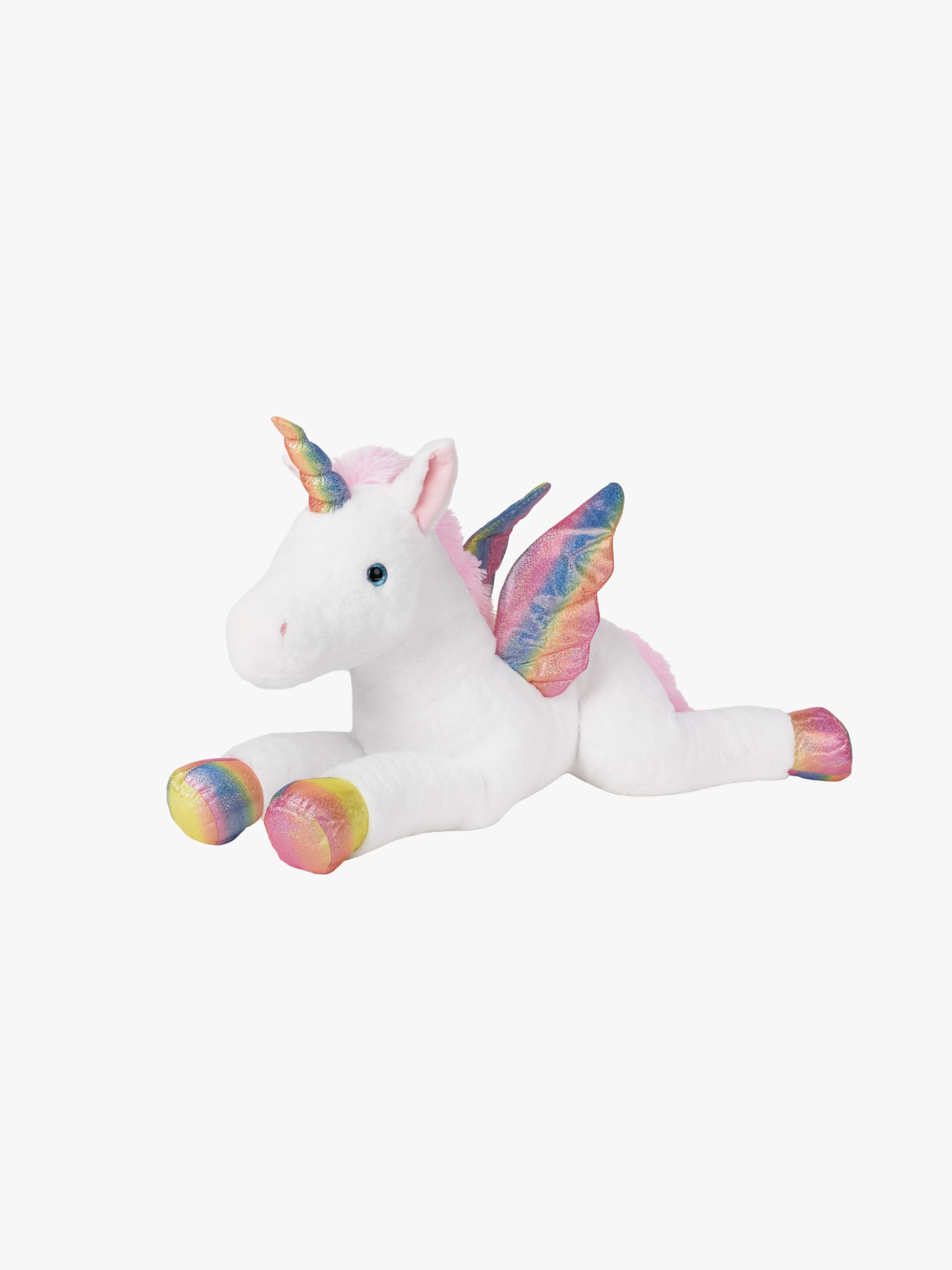 Teddykompaniet Kuscheltier Liegendes Einhorn mit Flügeln 80cm