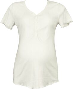 Cache Coeur Trousseau Umstands- Und Still-T-Shirt, Natural White