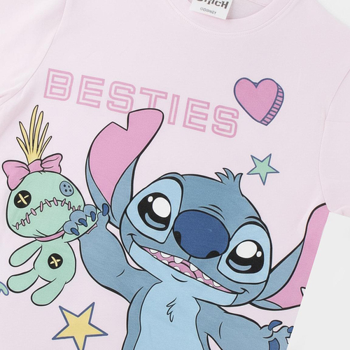 Disney Stitch T-Shirt, Hellrosa