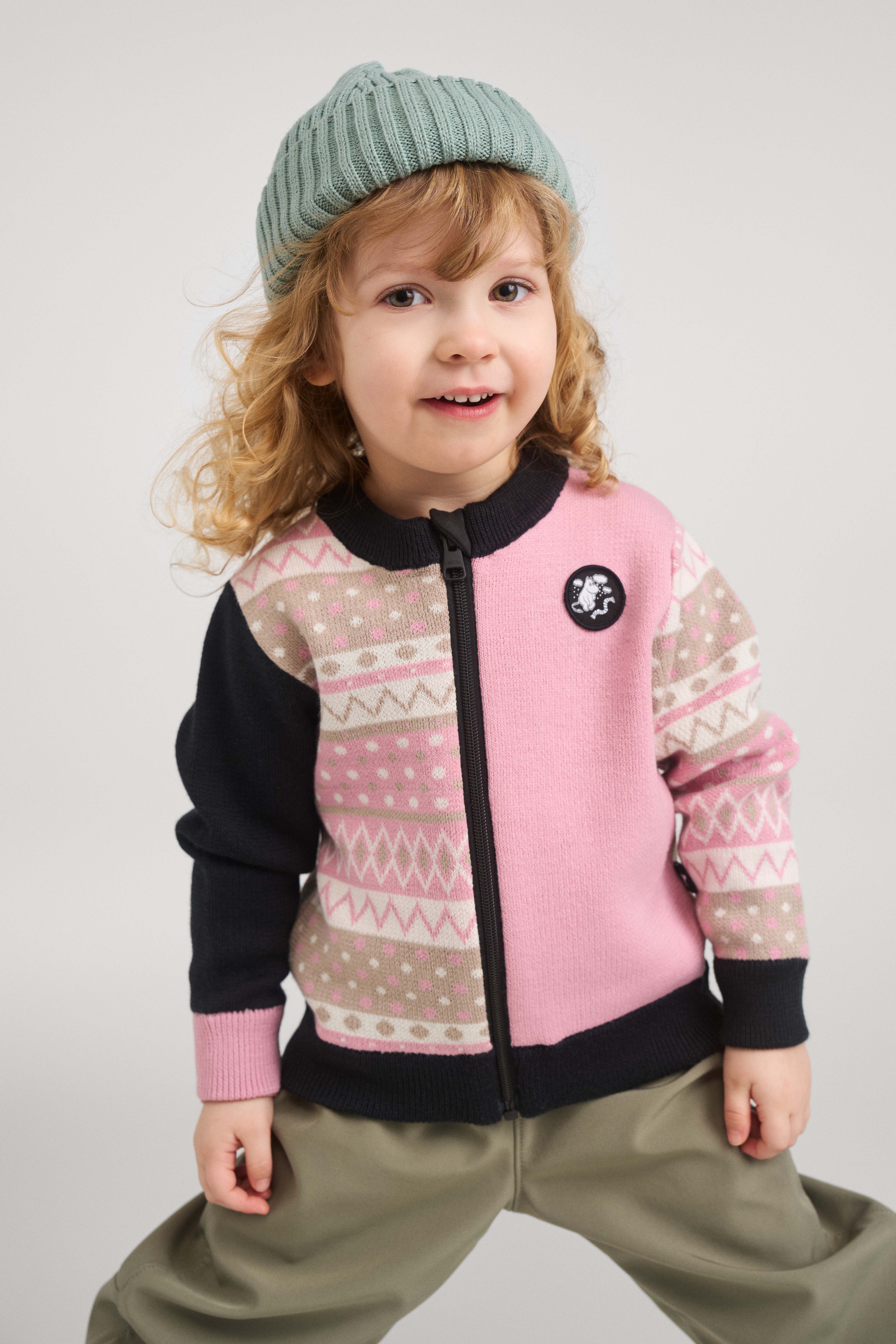 Reima Moomin Idelar Shirt Merinomix, Grey Pink, 92