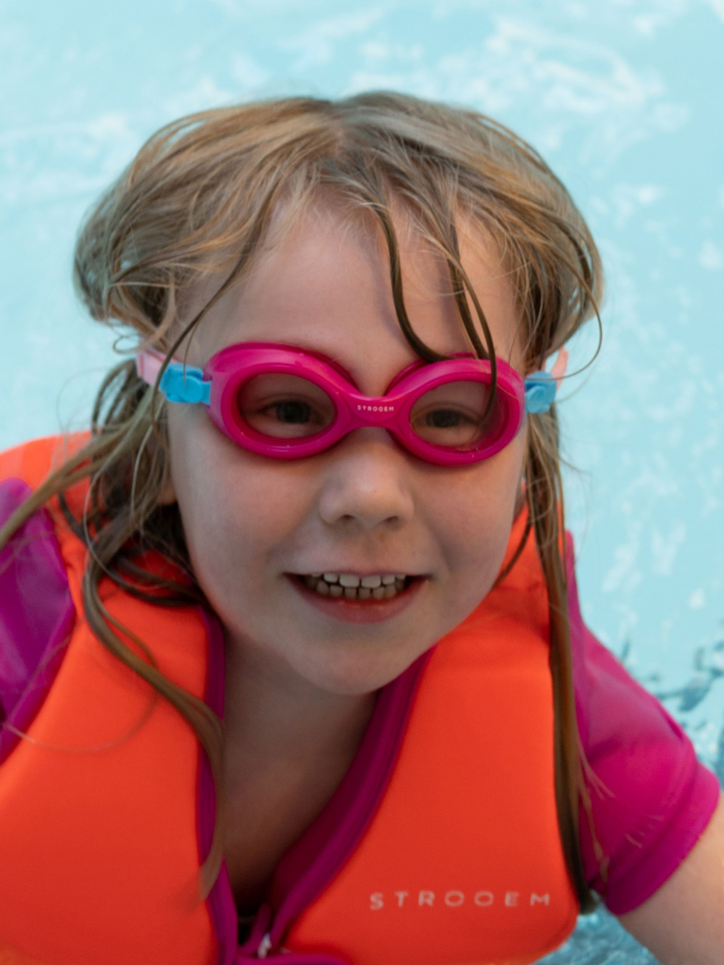 Bright Splash Schwimmbrille, Pink-Orange
