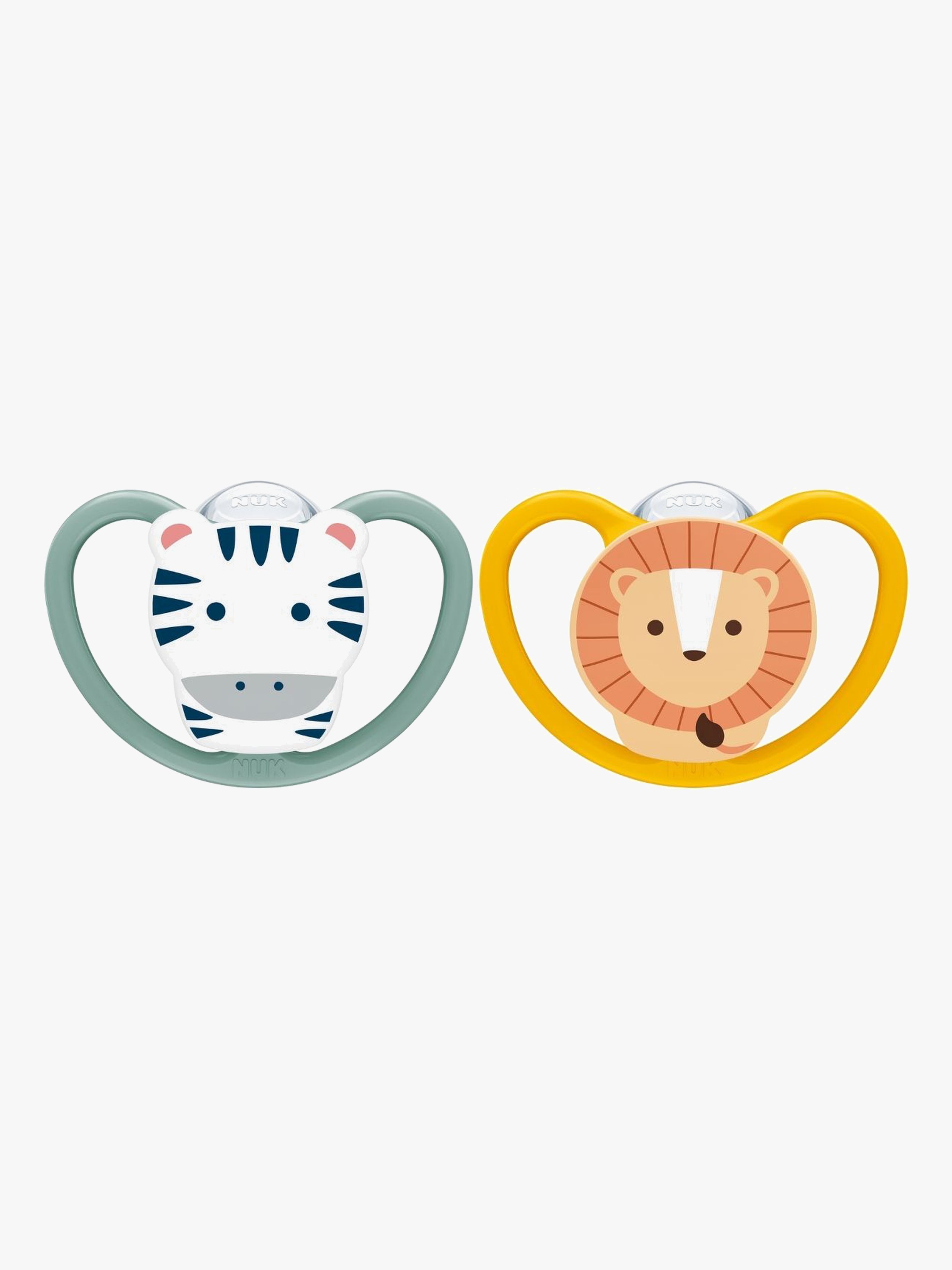 NUK Perfect Match Air Schnuller 2er-Pack Größe 2, Zebra/Lion
