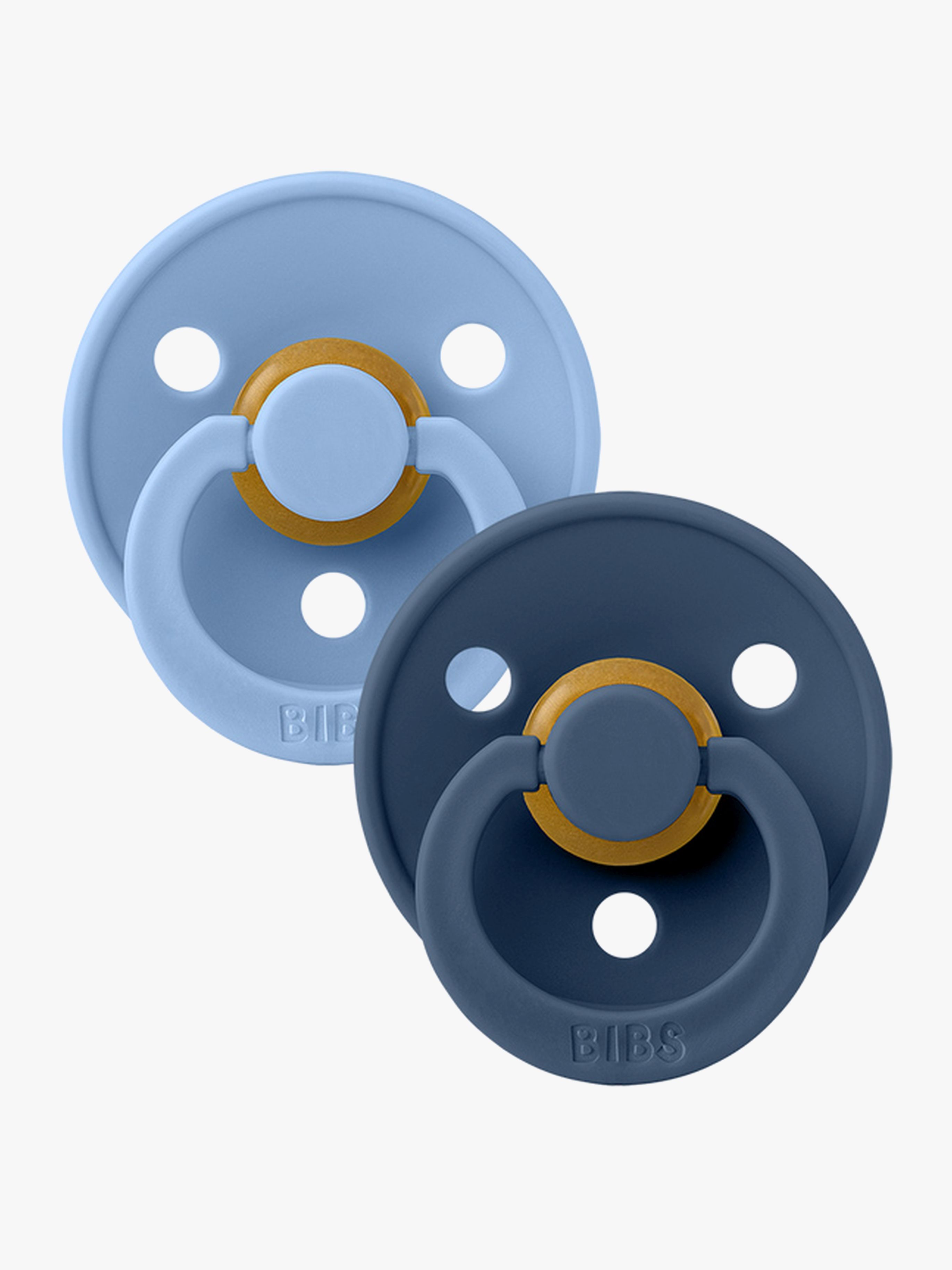 Schnuller Colour 2er-Pack Latex Größe 1, Sky Blue / Steel Blue