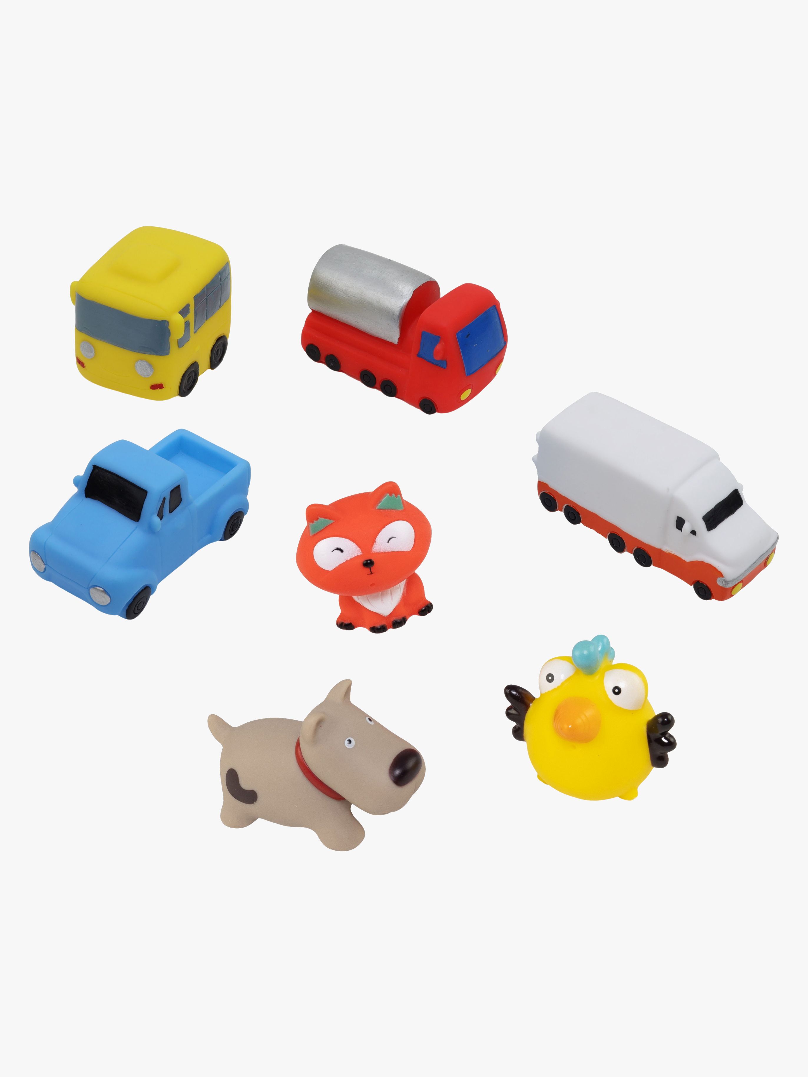 Badespielzeug Autos & Haustiere 7er-Pack
