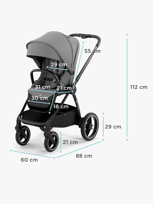 Kinderkraft NEA 2-in-1 Kombikinderwagen, Platinum Grey