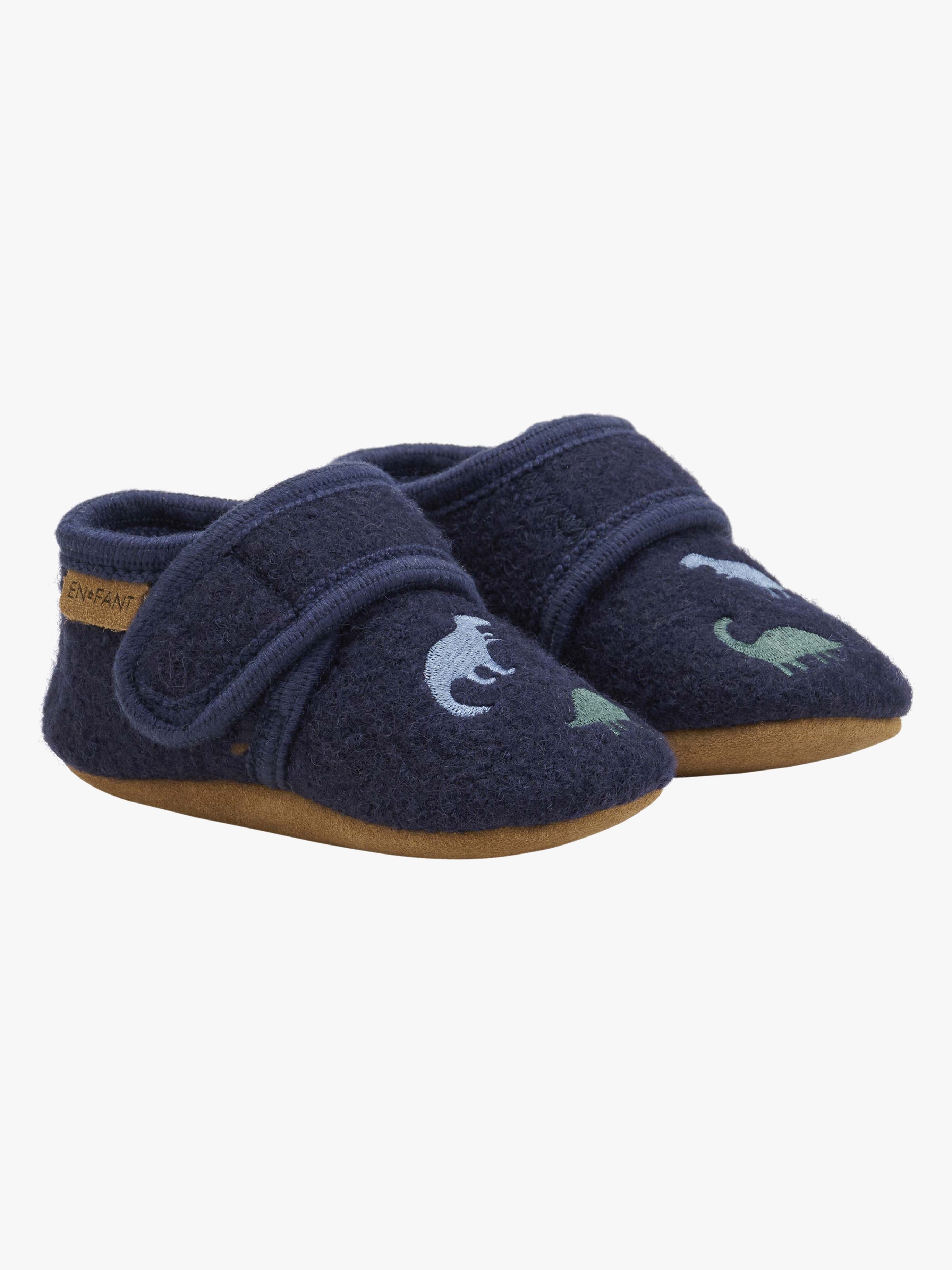 EN FANT Wolle Hausschuhe, Dark Navy, 21-22