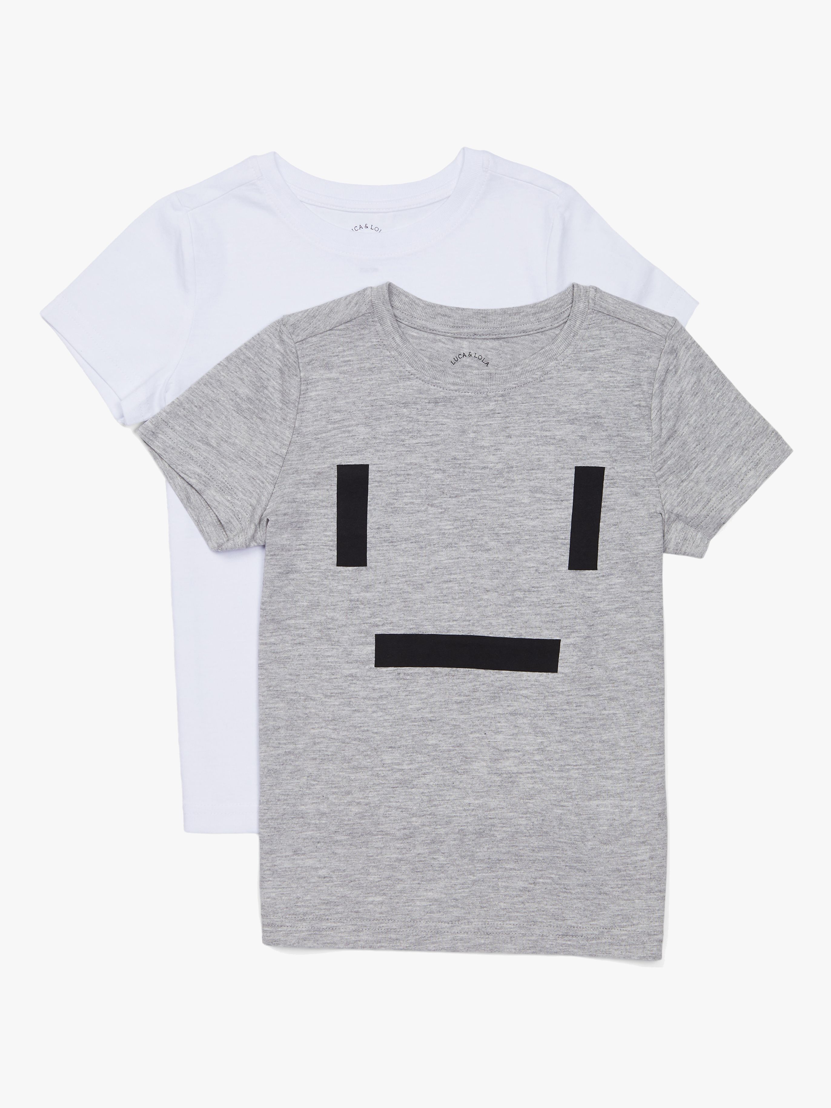Luca &  Lola Adolfo T-Shirt 2er-Pack, Grey 98-104