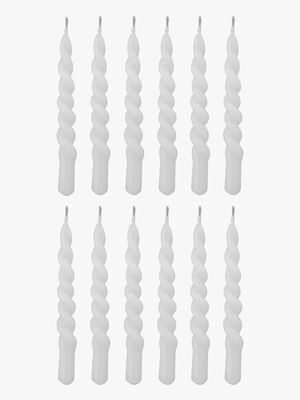 Bloomingville Twist Kerze Paraffin, Weiß