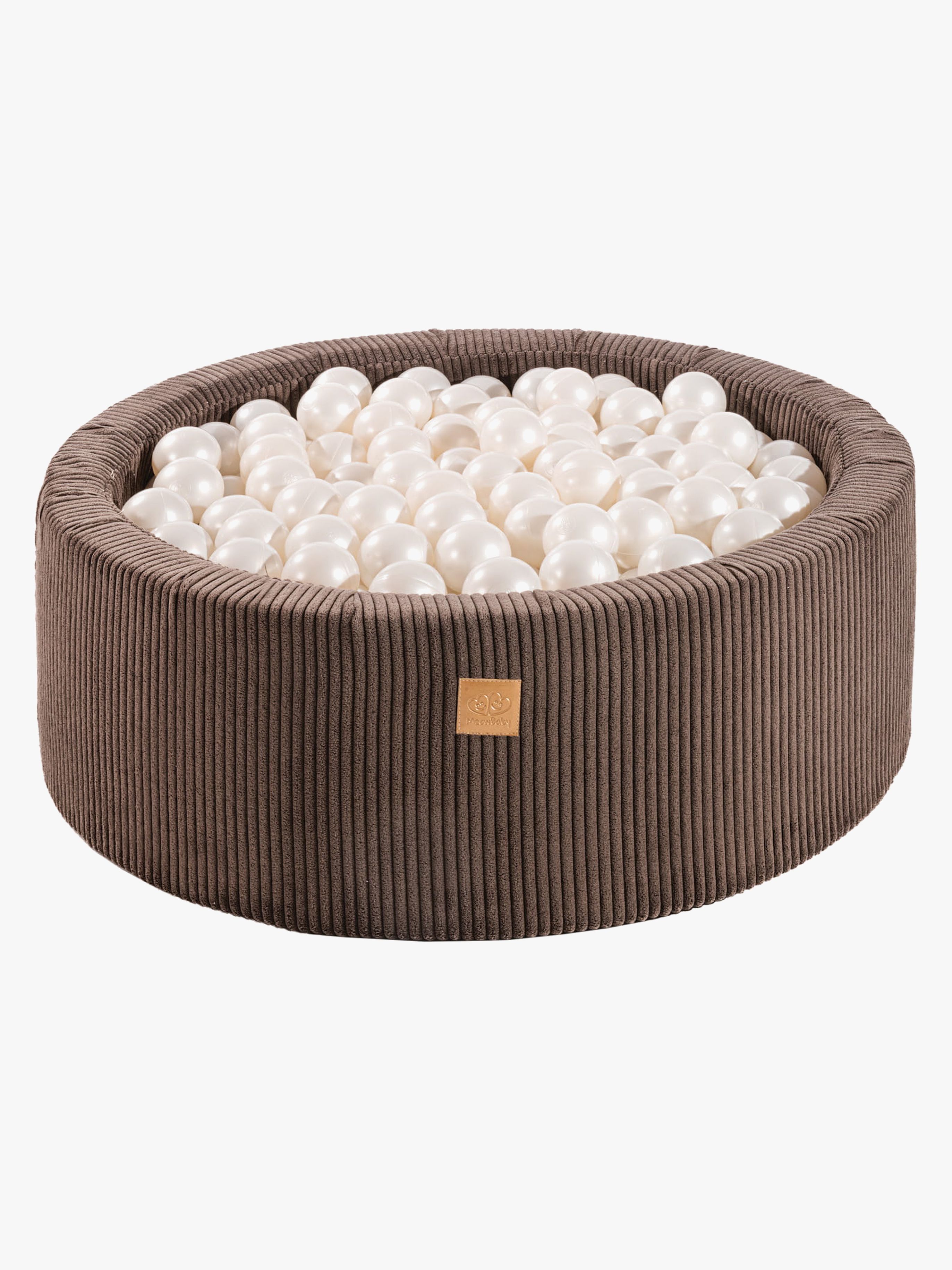Meowbaby Rundes Bällebad Cord 30x90 cm, Braun