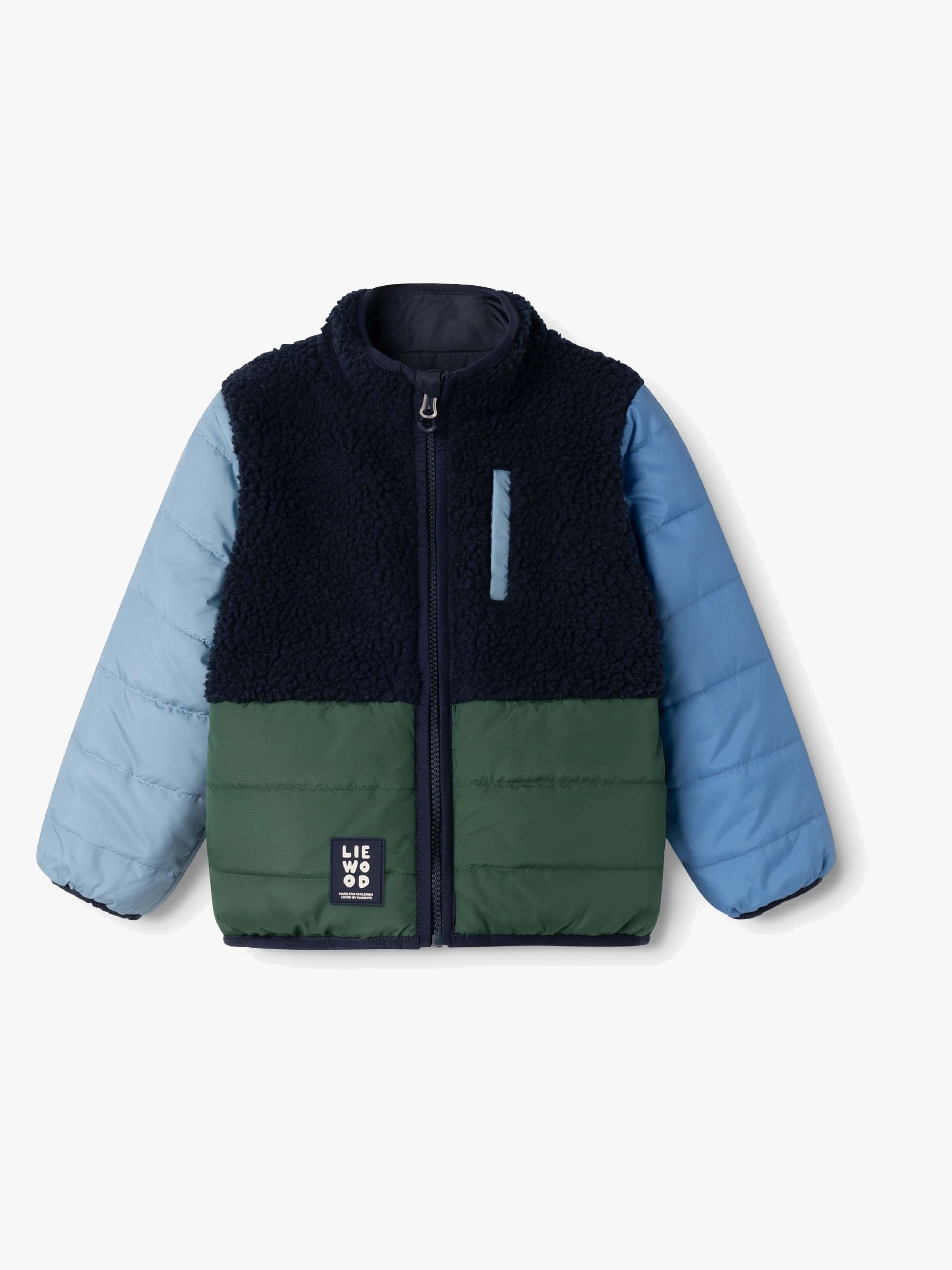 Franka Wendbare Fleecejacke, Classic Navy Multi Mix, 122