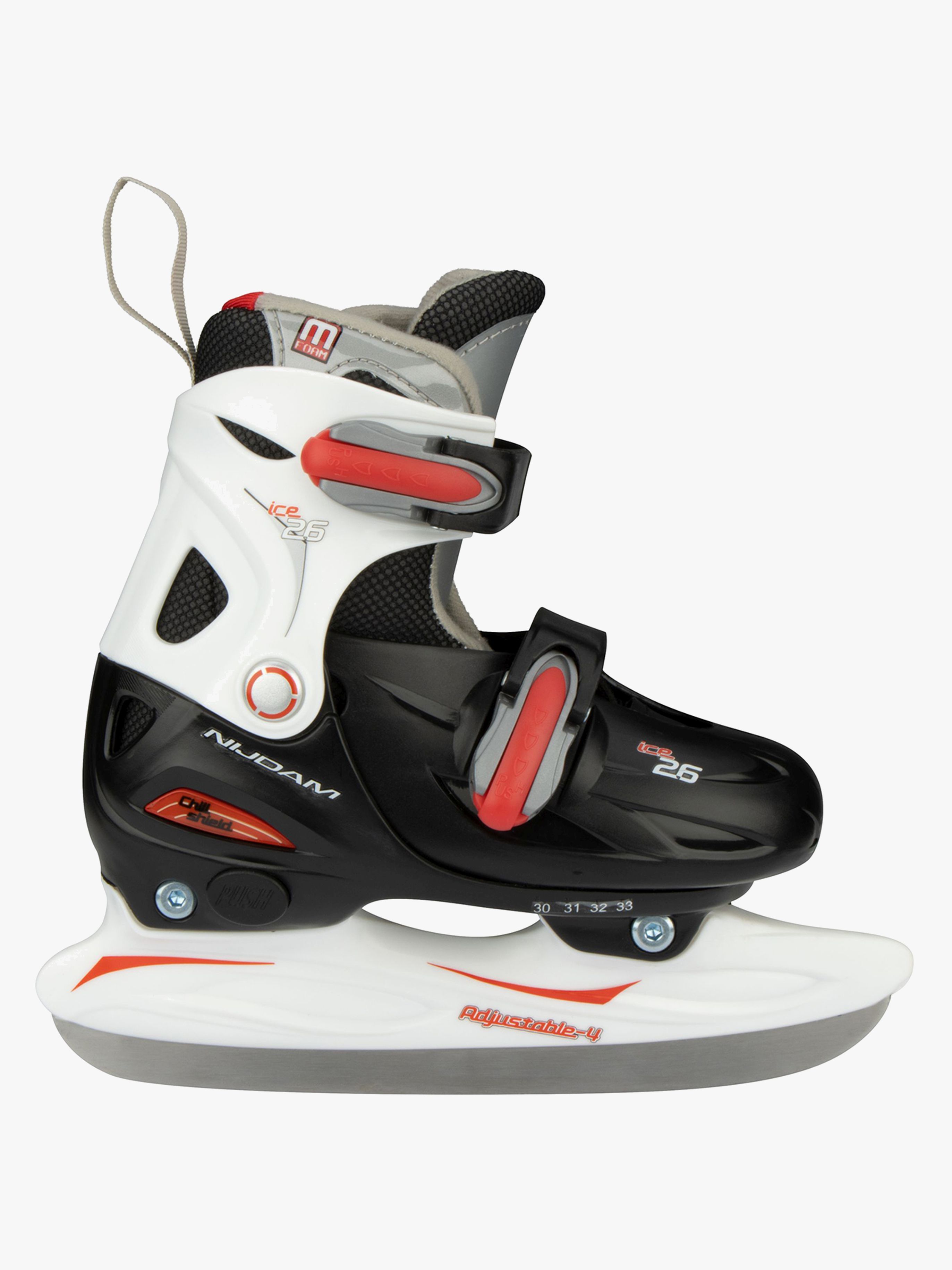 Verstellbare Schlittschuhe, Schwarz, 30-33