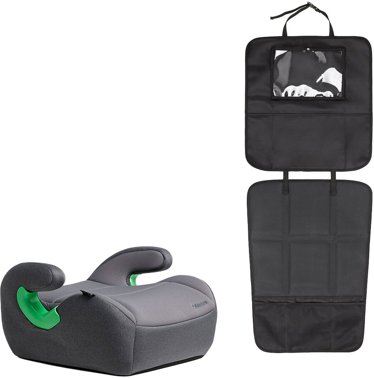 Raise 2 i-Size Sitzerhöhung inkl. Beemoo 3-in-1 Trittschutz, Mineral Grey / Black