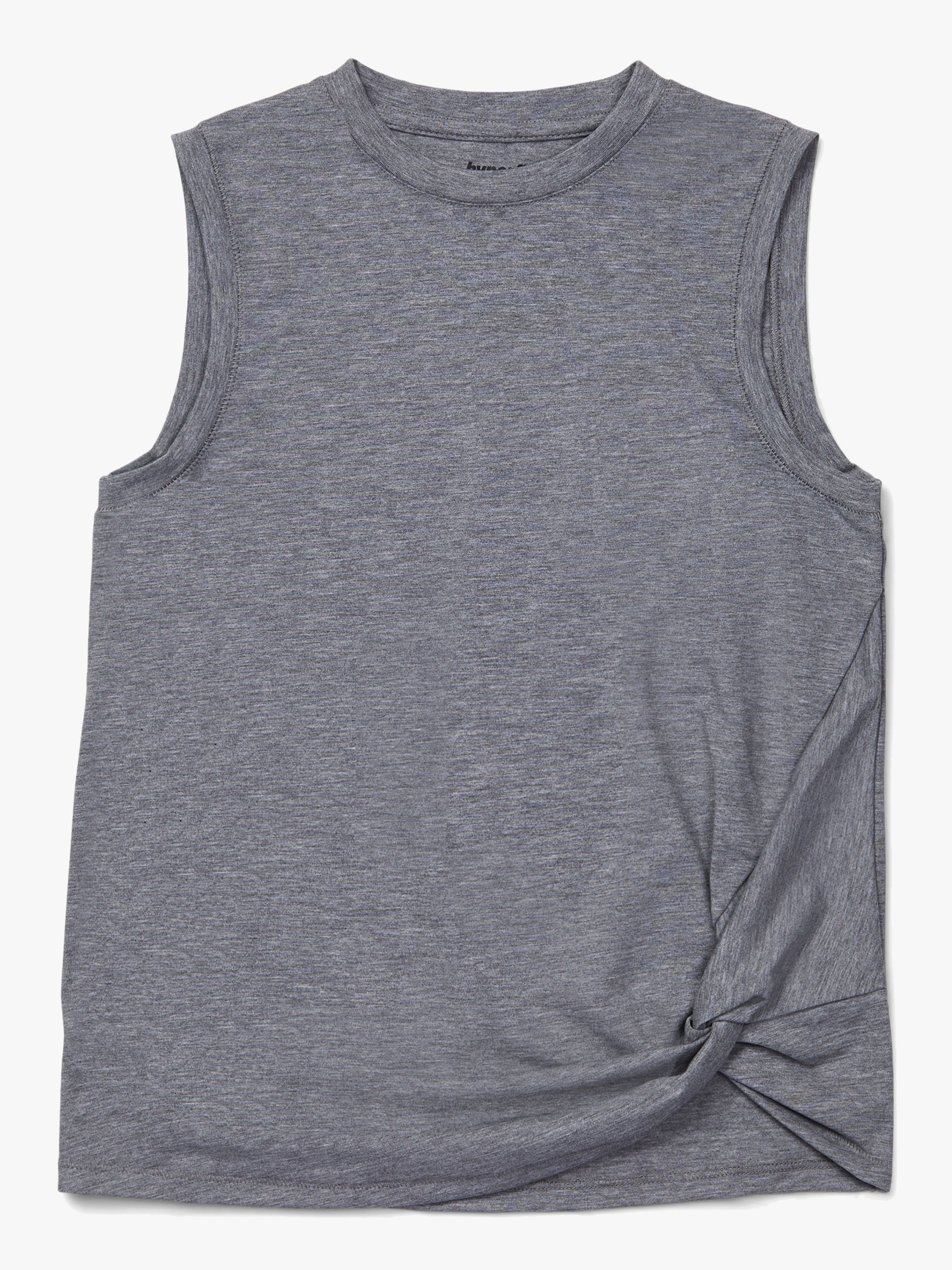 Hyperfied Jersey Knot Tank Top, Grey Melange 146–152