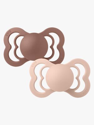 BIBS Supreme Schnuller 2er-Pack Latex Gr. 2, Woodchuck/Blush