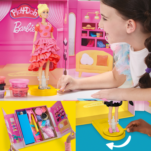 Play-Doh Barbie Knete mit Puppe Designer-Modenschau