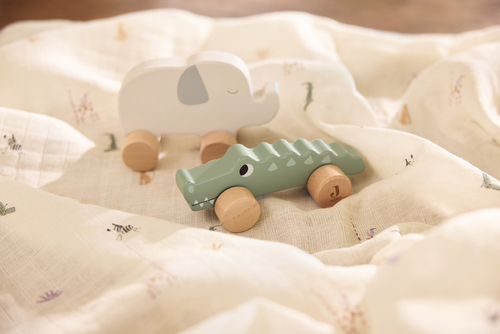 Jollein Krokodil auf Rädern Jungle Jambo Holzspielzeug