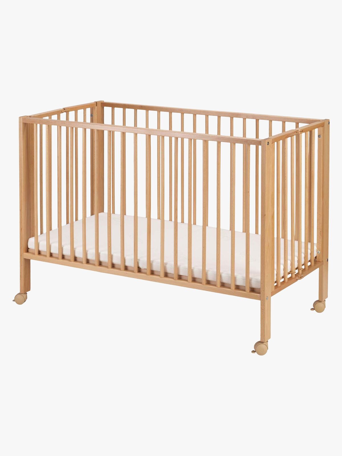 tiSsi Faltbares Babybett mit Matratze, Beige