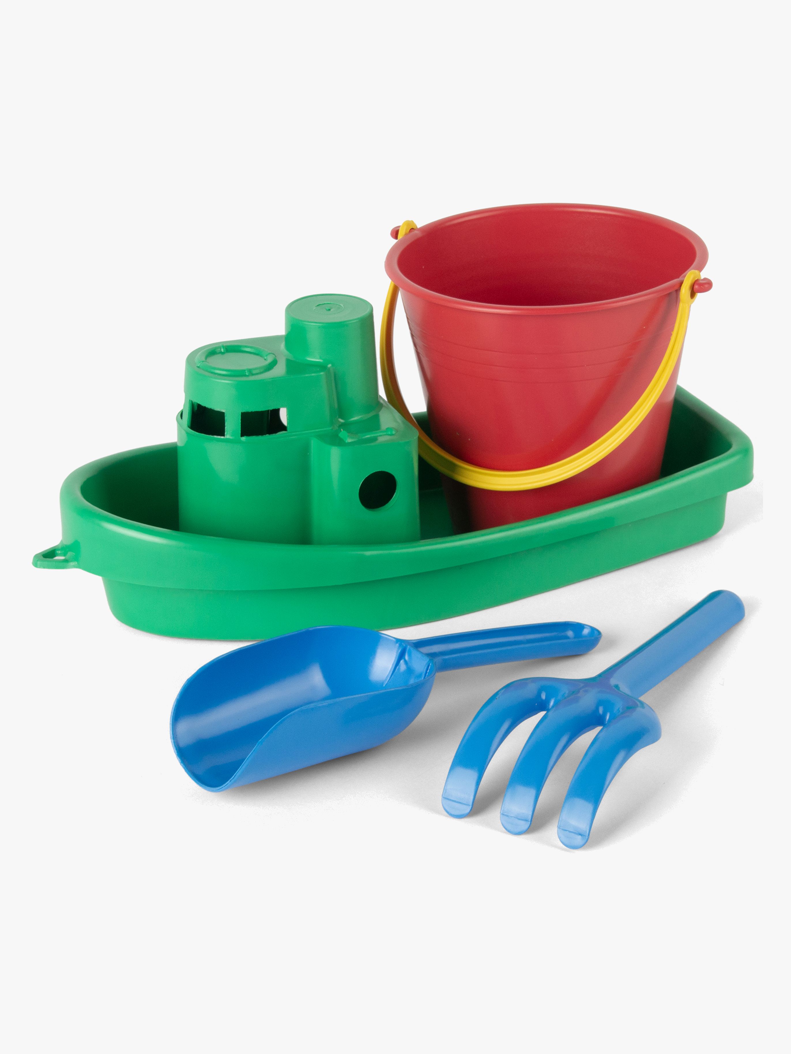 Dantoy Sandspielzeug-Set Boot 4 Teile, Grün