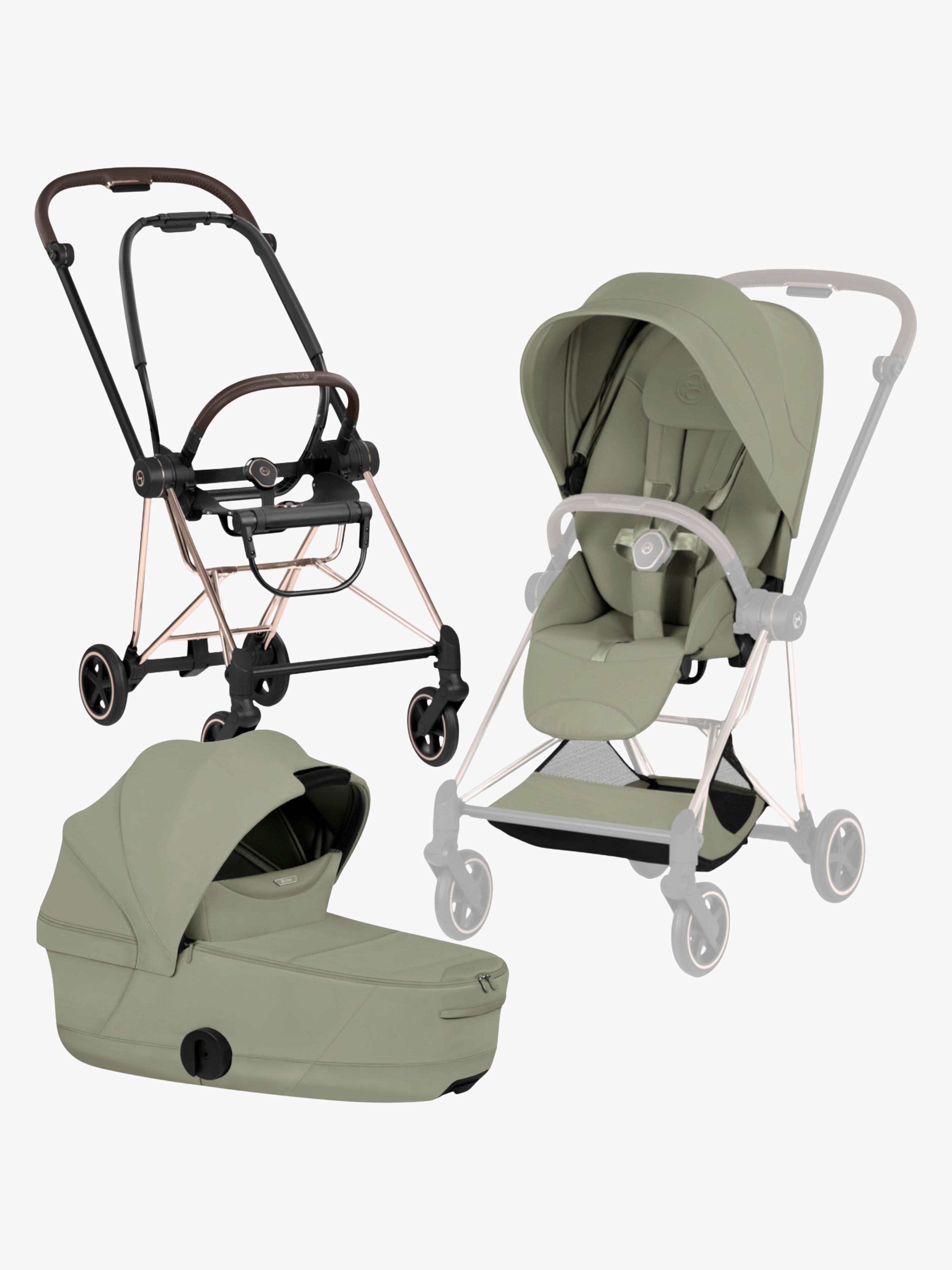 Cybex Mios Style Kombikinderwagen, Rosegold/Sage Green