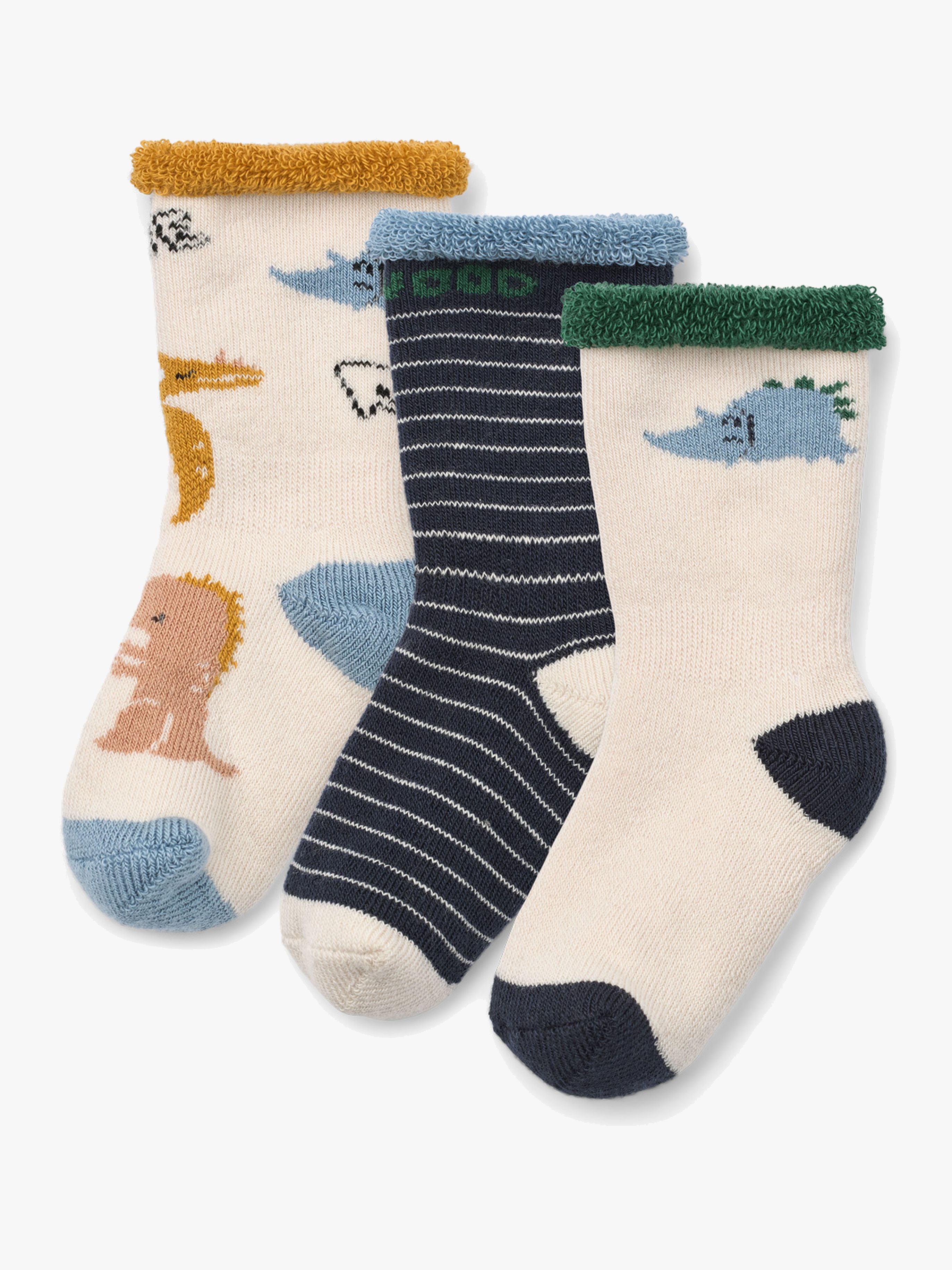 LIEWOOD Eloy Socken Baby 3er-Pack, Dino Multi Mix, 17-18