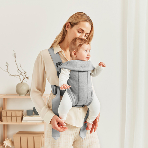 BabyBjörn Mini Babytrage 3D Jersey, Hellgrau
