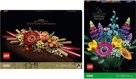 LEGO Icons 10313 Wildblumenstrauß und 10314 Trockenblumengesteck