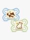 MAM Perfect Night Schnuller Silikon 2er-Pack 0-6m, Blau